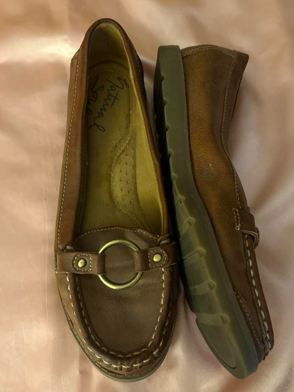 Natural Soul Brown Slip-On Comfort Flats
